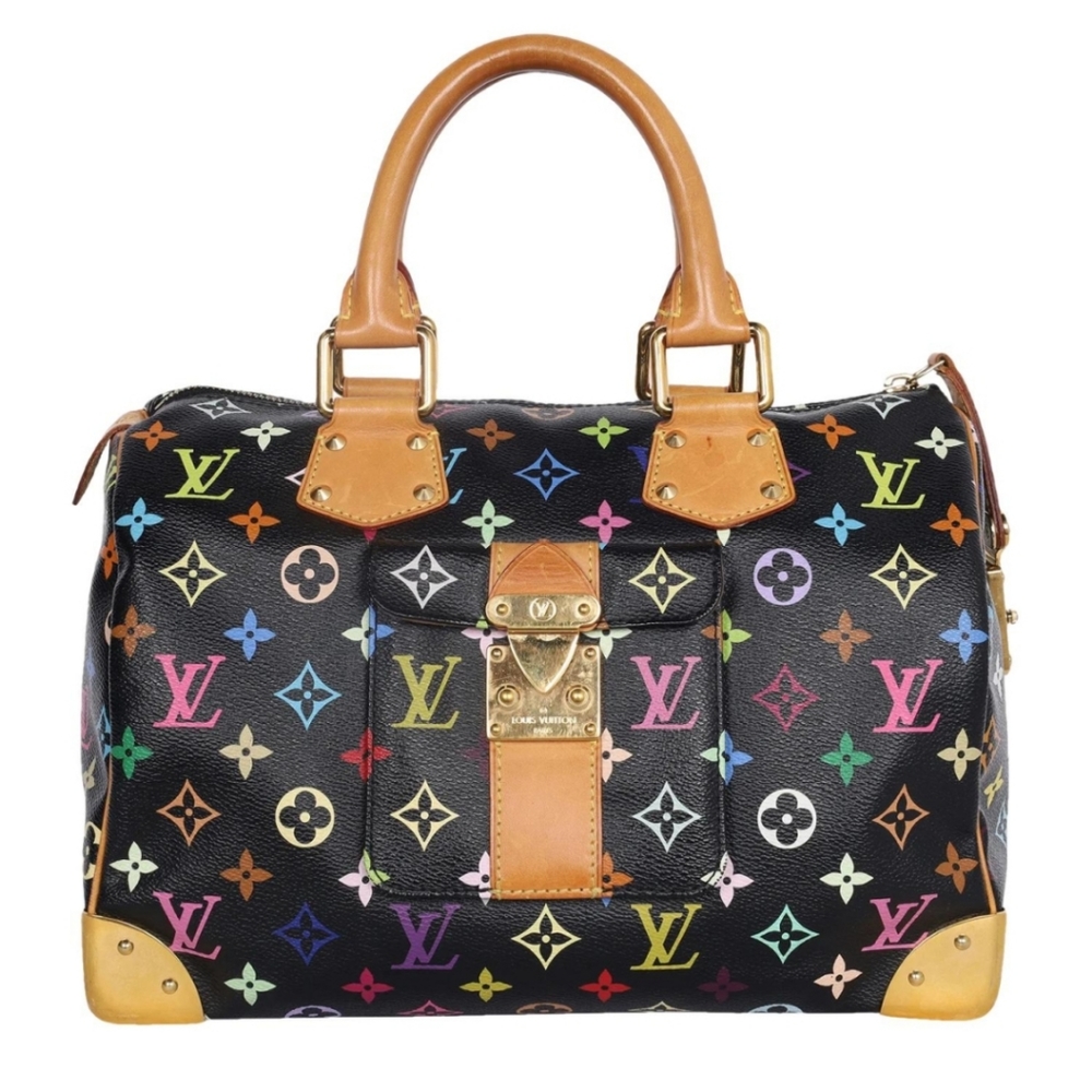 Black Louis Vuitton Monogram Multicolore Speedy 30 Boston Bag